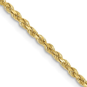 10kt Yellow Gold DC Rope 2MM Necklace Gold Jewelry Platinum Jewelers MS
