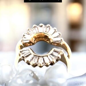 14kt Yellow Gold Ring Guard Diamond Ring Anniversary Platinum Jewelers MS