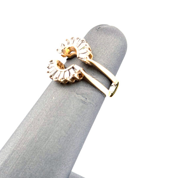 14kt Yellow Gold Ring Guard Diamond Ring - Image 8
