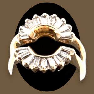 14kt Yellow Gold Ring Guard Diamond Ring Anniversary Platinum Jewelers MS