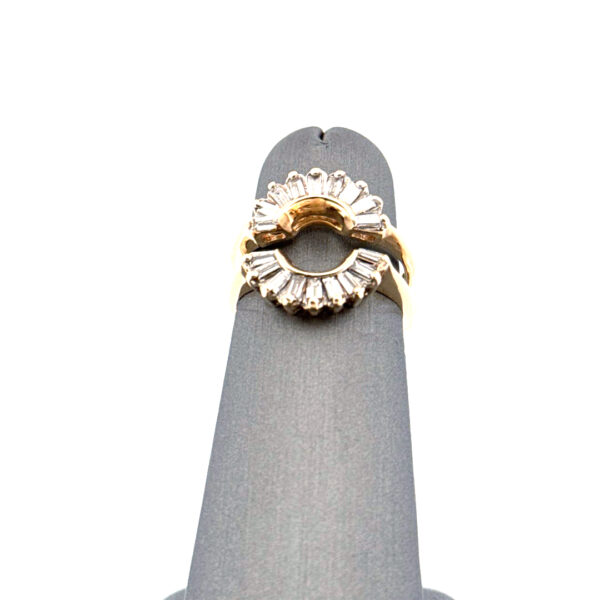 14kt Yellow Gold Ring Guard Diamond Ring - Image 7