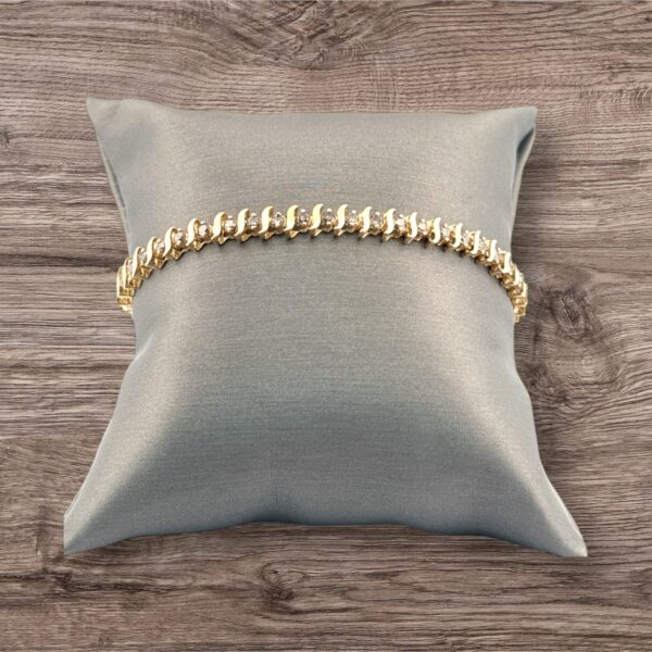 10kt Yellow Gold S Link 2 Carat Diamond Tennis Bracelet