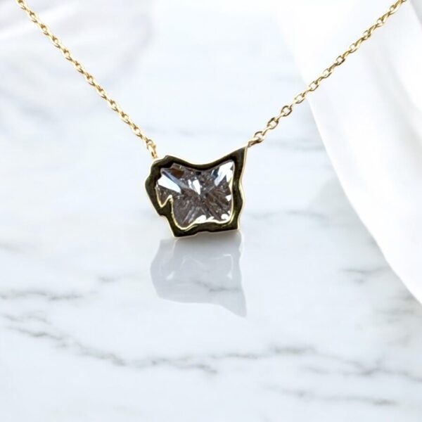 1.15 Carat Custom Cut Scottie Terrier Lab Diamond Pendant Necklace in 14kt Yellow Gold - Image 3