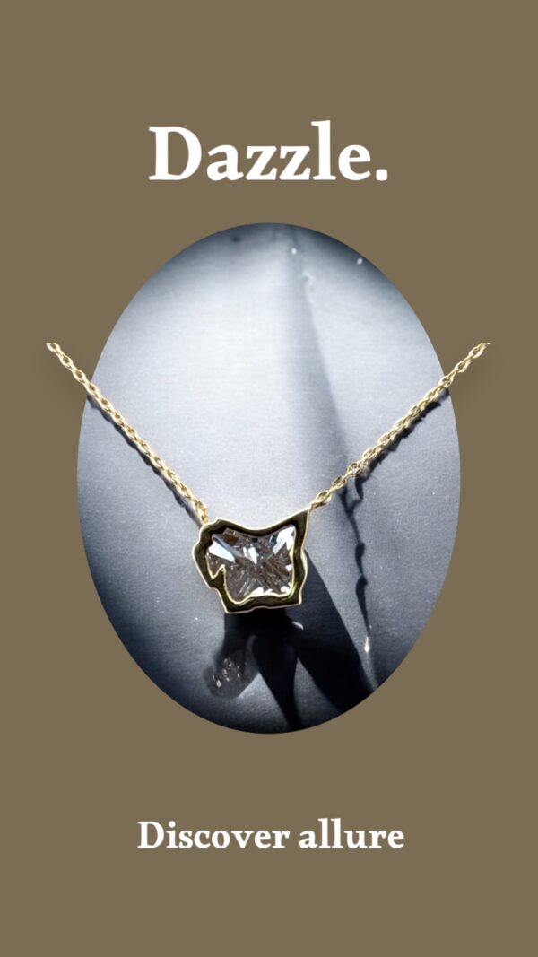 1.15 Carat Custom Cut Scottie Terrier Lab Diamond Pendant Necklace in 14kt Yellow Gold - Image 2