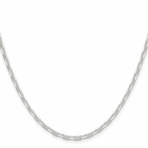 Sterling Silver 3 MM Mariner Link Necklace Necklace Platinum Jewelers MS