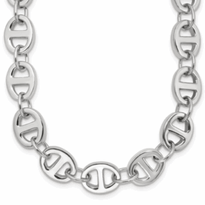 18″ Sterling Silver Mariner Link Necklace with 6.21 MM Width Silver Necklace Platinum Jewelers MS