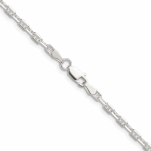 Sterling Silver 3 MM Mariner Link Necklace Necklace Platinum Jewelers MS