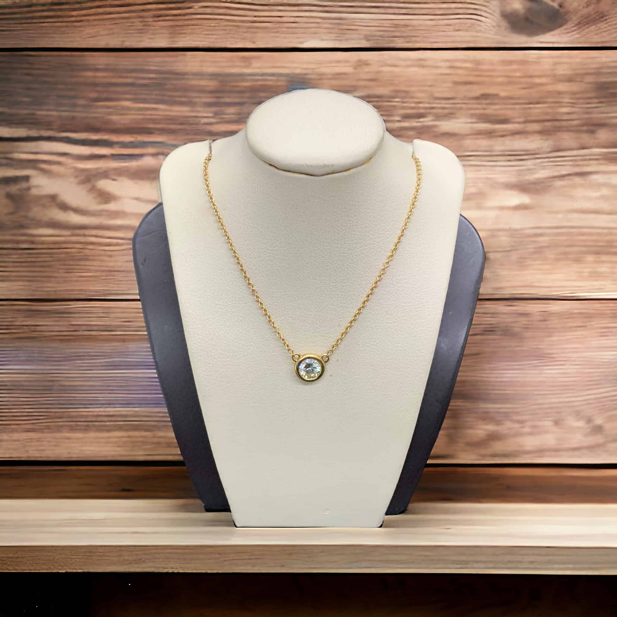 Diamond Bezel Necklace Diamond Fashion Platinum Jewelers MS Diamond Bezel Necklace