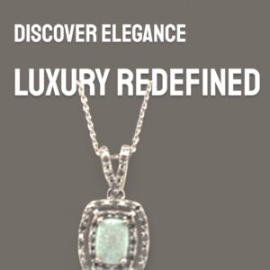 Opal Center Stone with White Zircon Halo Design in Sterling Silver Opal Platinum Jewelers MS