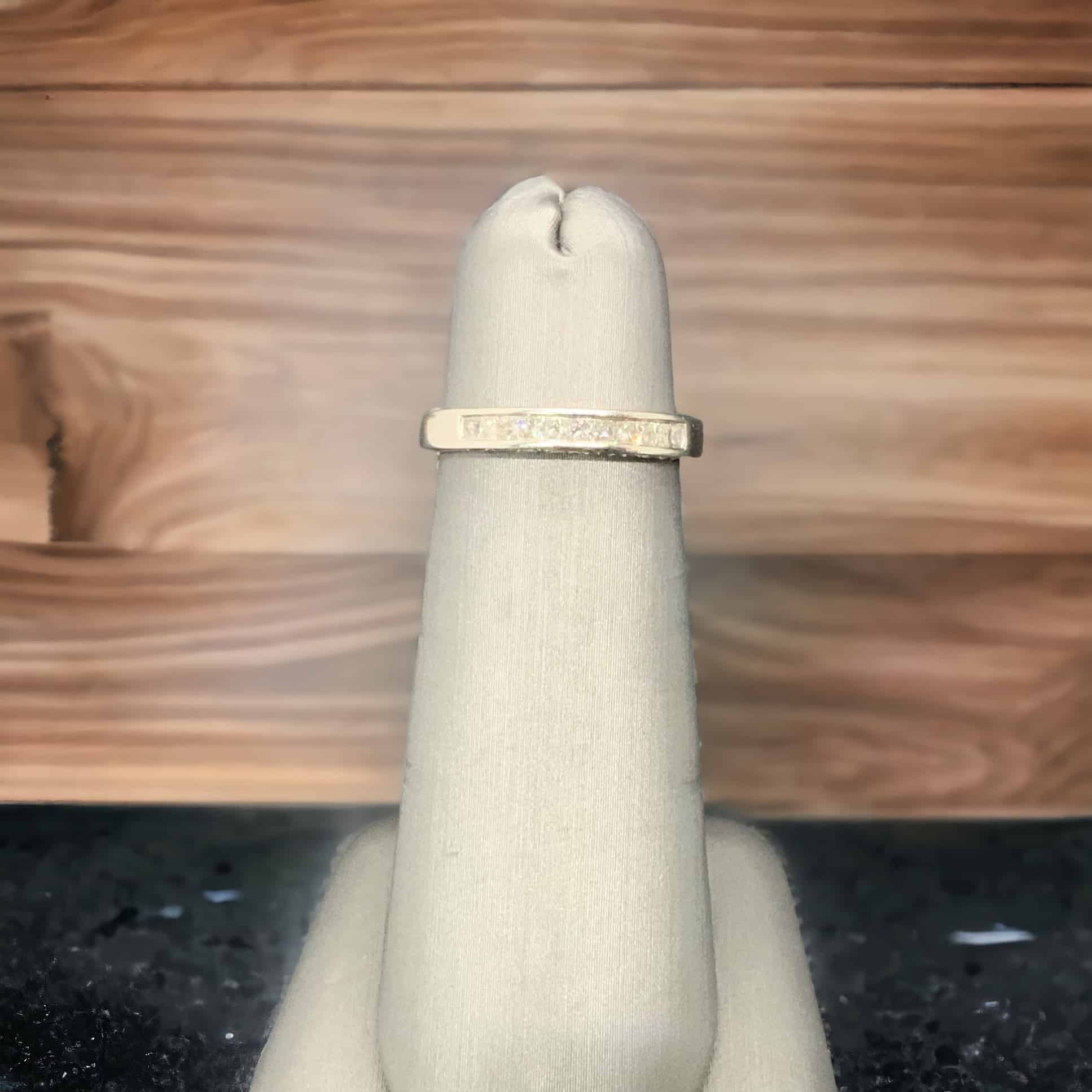 Princess and Round Diamond Anniversary Band Anniversary Platinum Jewelers MS Princess and Round Diamond Anniversary Band