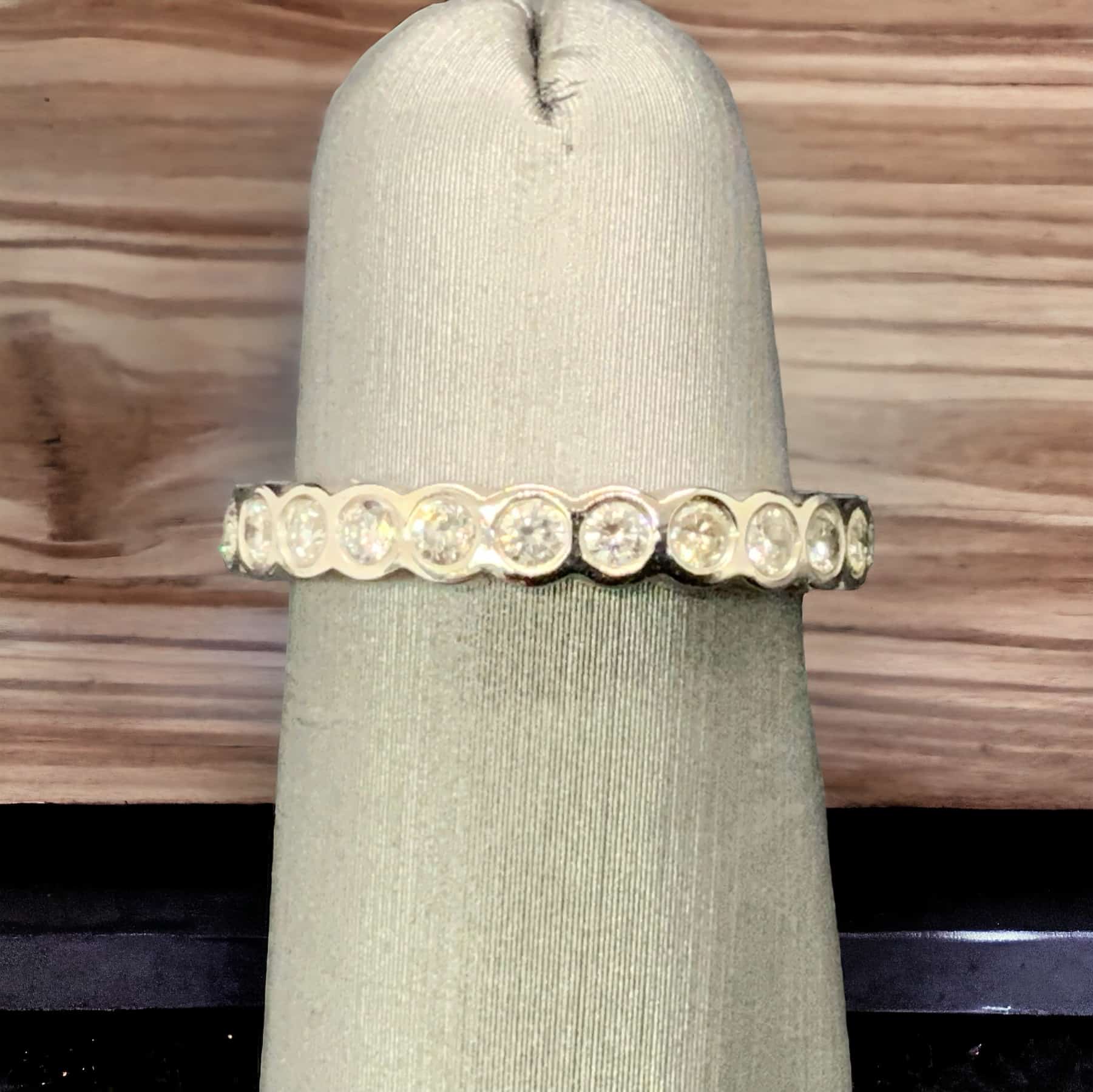 Anniversary Diamond Band Bezel Set Anniversary Platinum Jewelers MS Anniversary Diamond Band Bezel Set