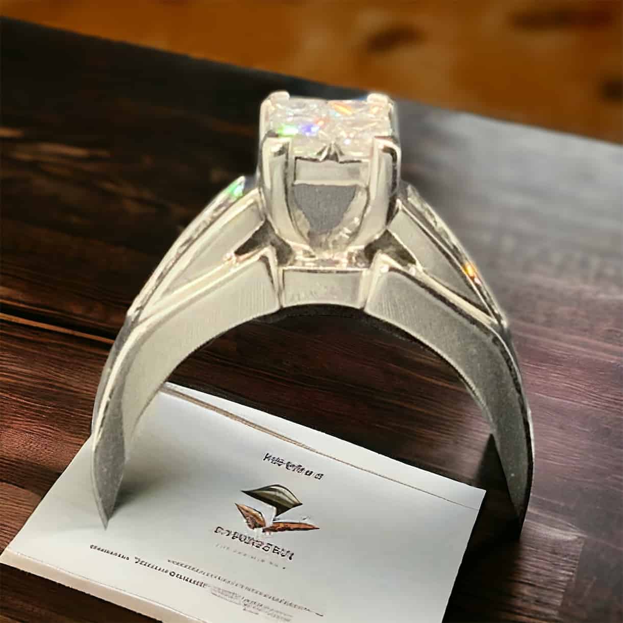 14kt White Gold Bridal Ring with 1.50 Carat TW Princess Diamonds Bridal Platinum Jewelers MS 14kt White Gold Bridal Ring with 1.50 Carat TW Princess Diamonds - Image 2