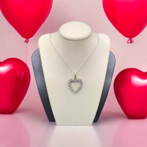 10kt White Gold Diamond Fashion Heart Pendant with 18″ Box Chain Necklace Diamond Fashion Heart Platinum Jewelers MS 10kt White Gold Diamond Fashion Heart Pendant with 18″ Box Chain Necklace Diamond Fashion Heart Platinum Jewelers MS