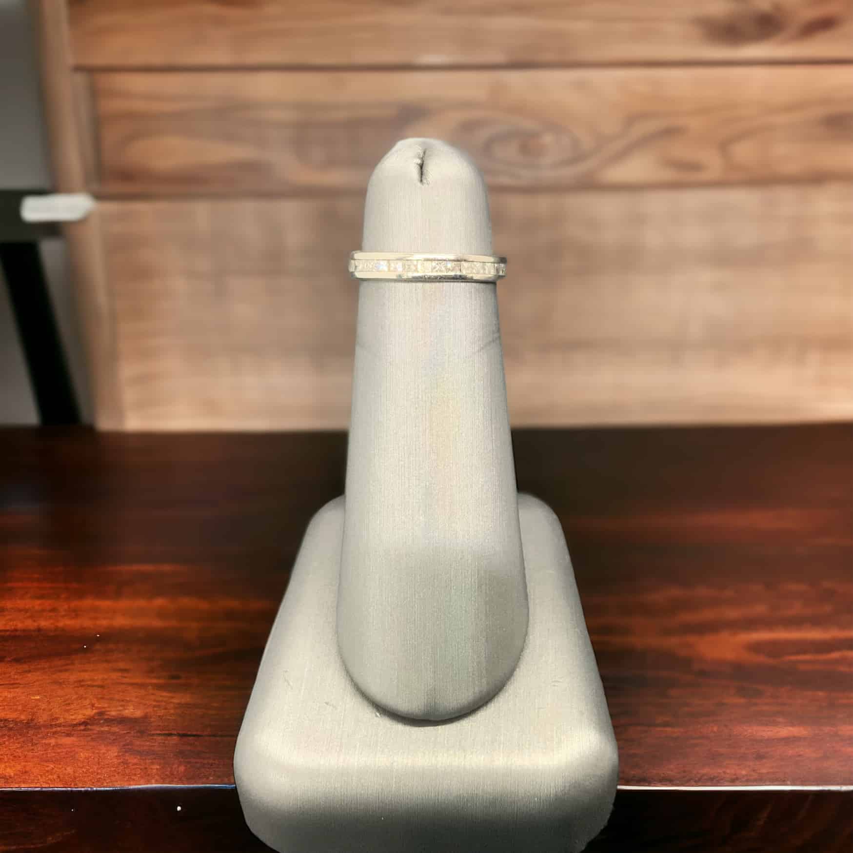 Platinum and Diamond Princess Eternity Band Anniversary Platinum Jewelers MS