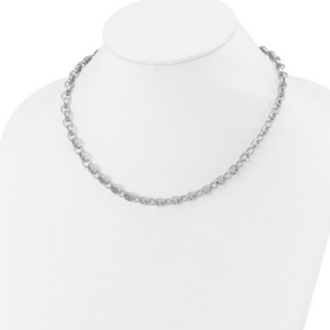 18″ Sterling Silver Anchor Link Necklace with 6.21 MM Width Silver Necklace Platinum Jewelers MS