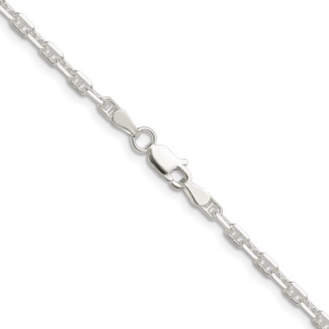 Sterling Silver 3 MM Mariner Link Necklace Necklace Platinum Jewelers MS