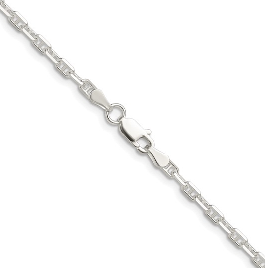 Sterling Silver 3 MM Mariner Link Necklace Necklace Platinum Jewelers MS Sterling Silver 3 MM Mariner Link Necklace - Image 2