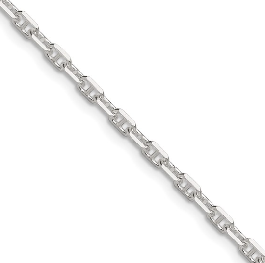 Sterling Silver 3 MM Mariner Link Necklace Necklace Platinum Jewelers MS Sterling Silver 3 MM Mariner Link Necklace - Image 3