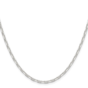 Sterling Silver 3 MM Mariner Link Necklace Necklace Platinum Jewelers MS