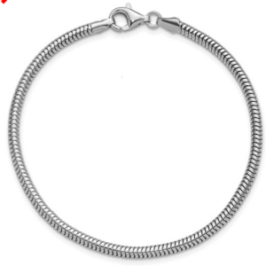 8″ Premier Bead Charm Bracelet in Sterling Silver Bracelets Platinum Jewelers MS