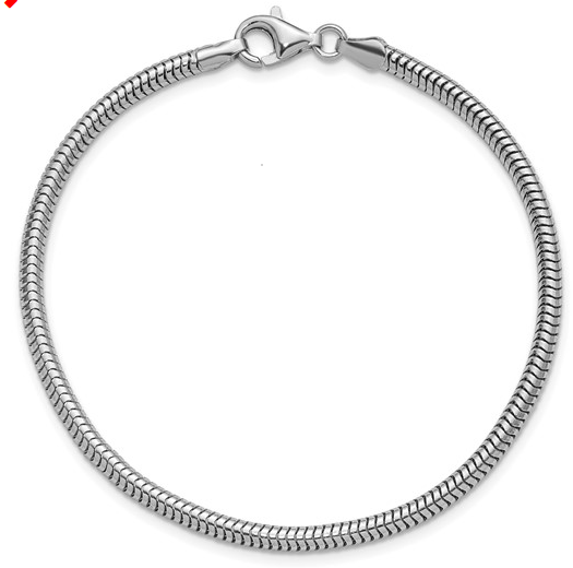 8″ Premier Bead Charm Bracelet in Sterling Silver Bracelets Platinum Jewelers MS 8" Premier Bead Charm Bracelet in Sterling Silver - Image 2