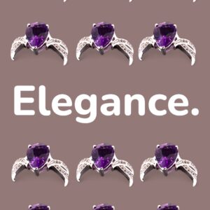 Amethyst and White Topaz Ring Amethyst Platinum Jewelers MS