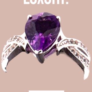 Amethyst and White Topaz Ring Amethyst Platinum Jewelers MS