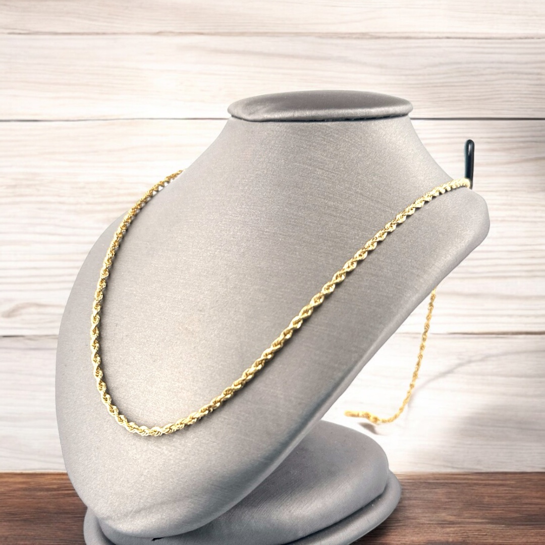 10kt Yellow Gold 20″ 1.8 MM Lightweight Rope Necklace Gold Jewelry Platinum Jewelers MS 10kt Yellow Gold 20" 1.8 MM Lightweight Rope Necklace - Image 2