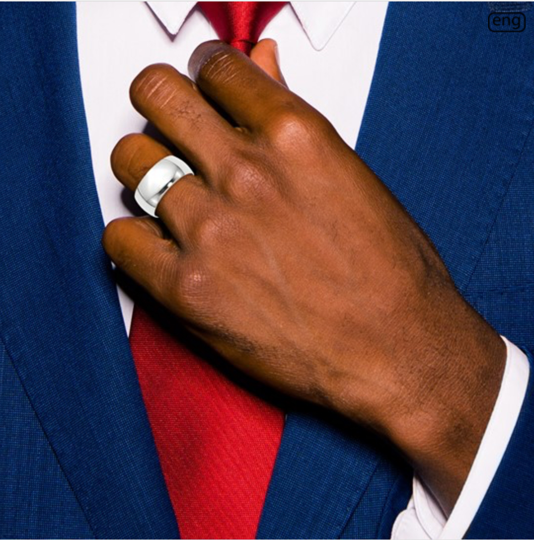 10MM White Gold Band Bridal Platinum Jewelers MS 10MM White Gold Band - Image 4