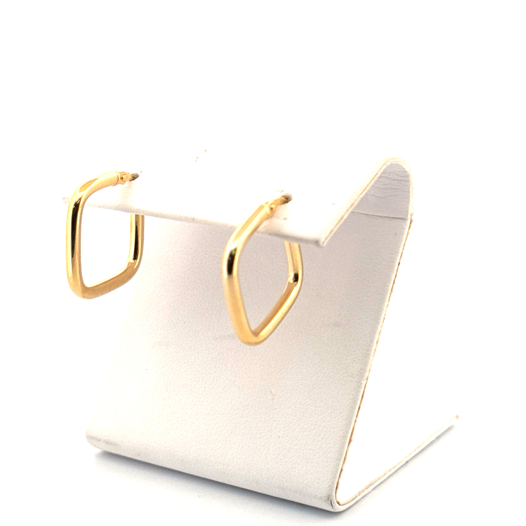 10K Yellow Gold Square Hoop Earrings – Exquisite in Gold Jewelry Category Earrings Platinum Jewelers MS 10K Yellow Gold Square Hoop Earrings - Exquisite in Gold Jewelry Category