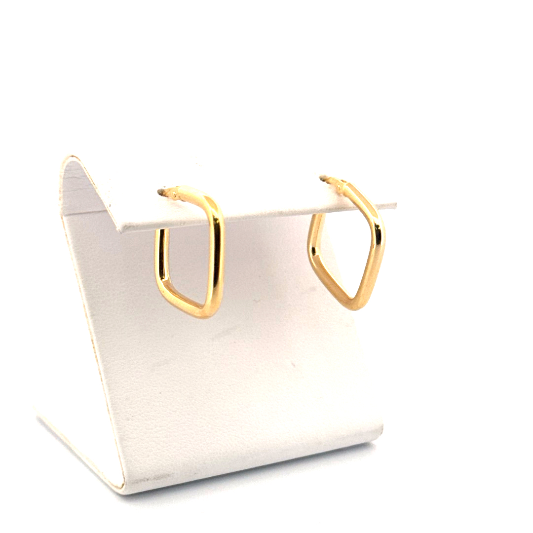 10K Yellow Gold Square Hoop Earrings – Exquisite in Gold Jewelry Category Earrings Platinum Jewelers MS 10K Yellow Gold Square Hoop Earrings - Exquisite in Gold Jewelry Category - Image 2