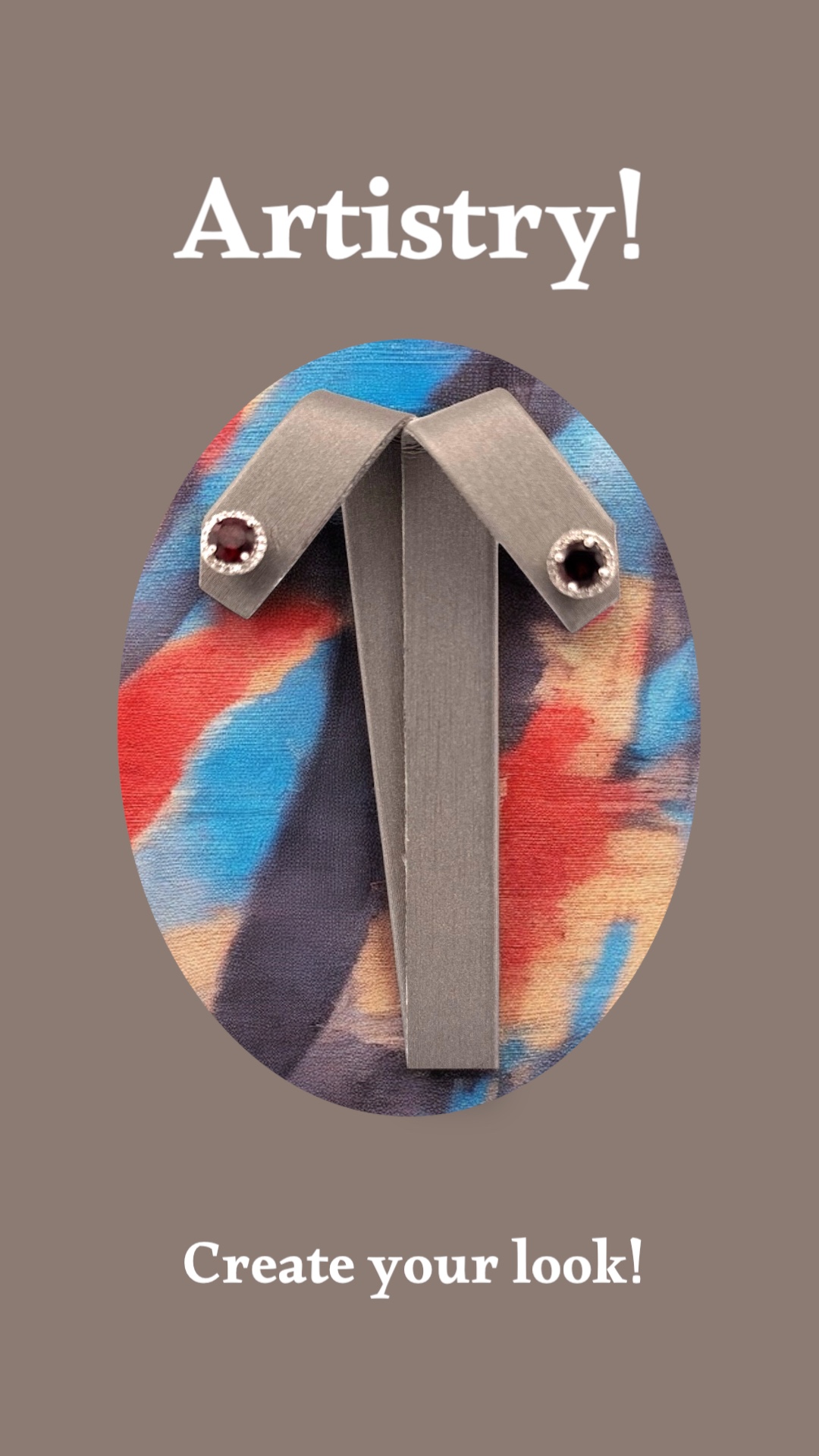 Round Garnet Center with Halo Design Studs Garnet Platinum Jewelers MS