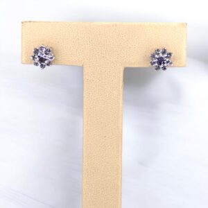 Tanzanite Round Cluster Earrings Earrings Platinum Jewelers MS Tanzanite Round Cluster Earrings Earrings Platinum Jewelers MS