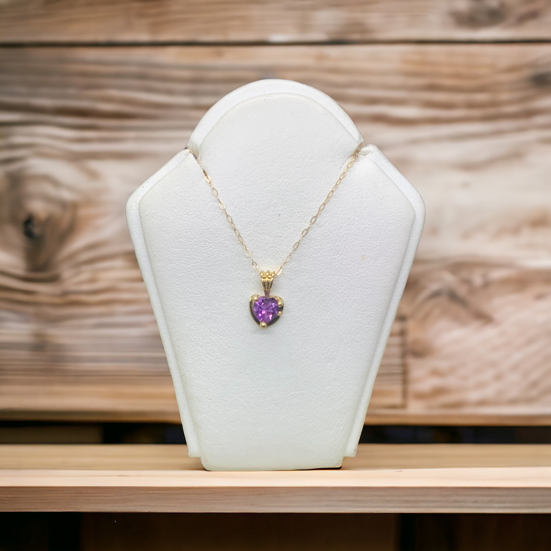 10kt Yellow Gold Amethyst Necklace Amethyst Platinum Jewelers MS 10kt Yellow Gold Amethyst Necklace