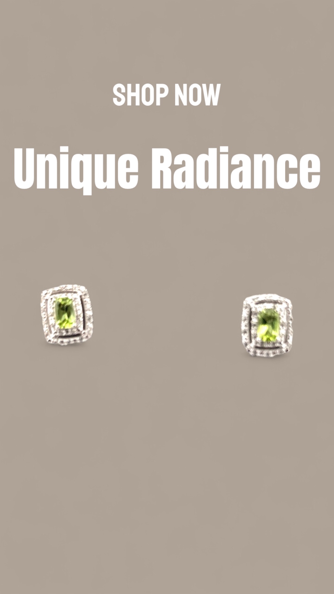 Peridot Center Stone with White Zircon Halo Design in Sterling Silver Earrings Platinum Jewelers MS Peridot Center Stone with White Zircon Halo Design in Sterling Silver