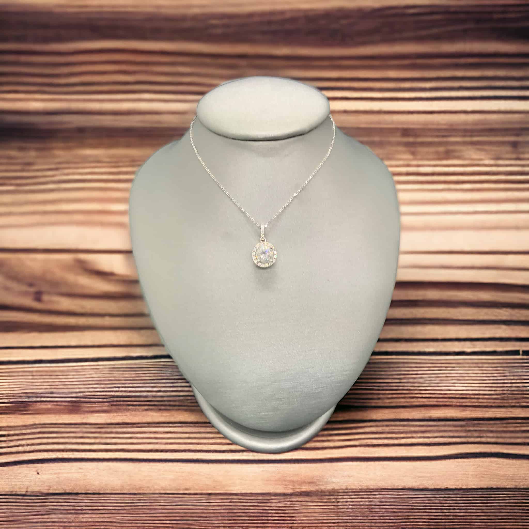 Halo Setting Diamond Pendant Diamond Fashion Platinum Jewelers MS Halo Setting Diamond Pendant