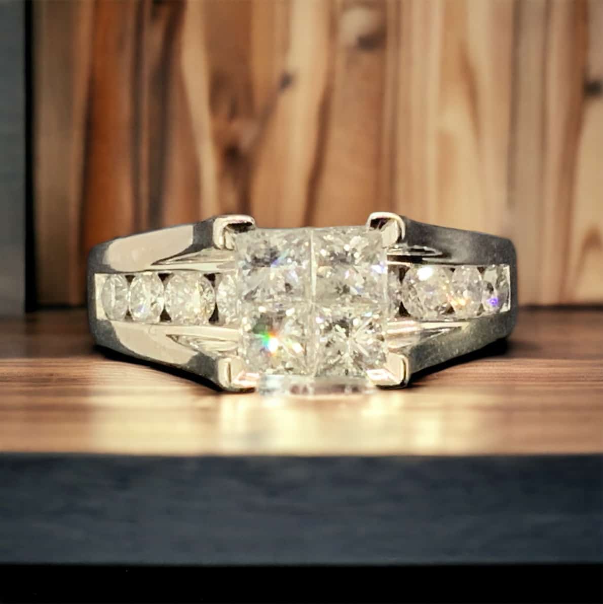 Bridal Invisible Set Princess Bridal Platinum Jewelers MS Bridal Invisible Set Princess