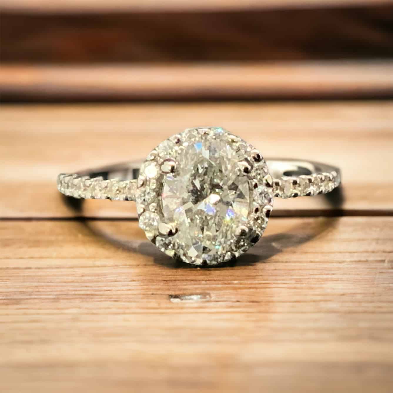 Elegant Halo Bridal Collection In White Gold Bridal Platinum Jewelers MS Elegant Halo Bridal Collection In White Gold