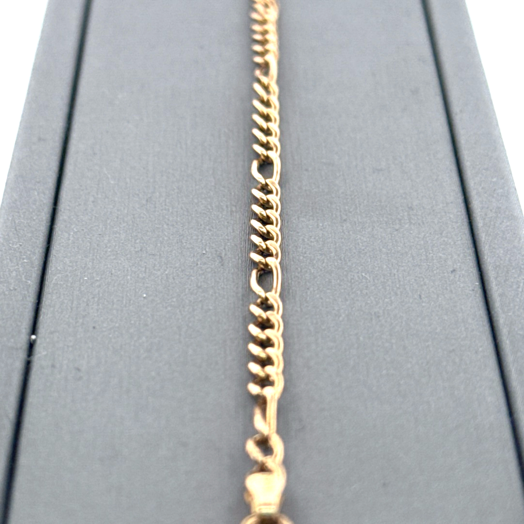 Figaro Link 14kt Yellow Gold 10″ Anklet Anklet Platinum Jewelers MS Figaro Link 14kt Yellow Gold 10" Anklet - Image 3