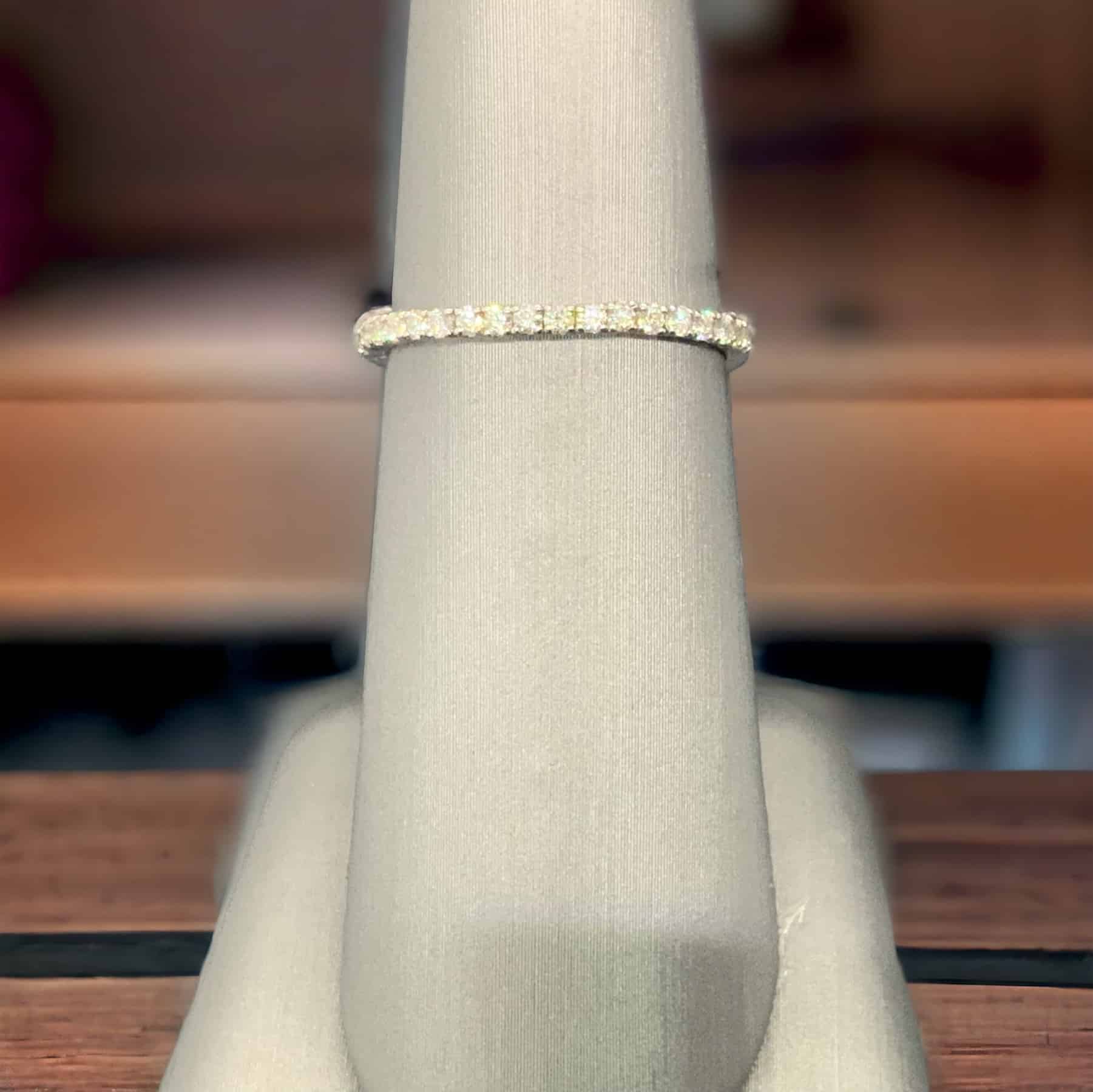 Flexible Diamond Band Anniversary Platinum Jewelers MS Flexible Diamond Band