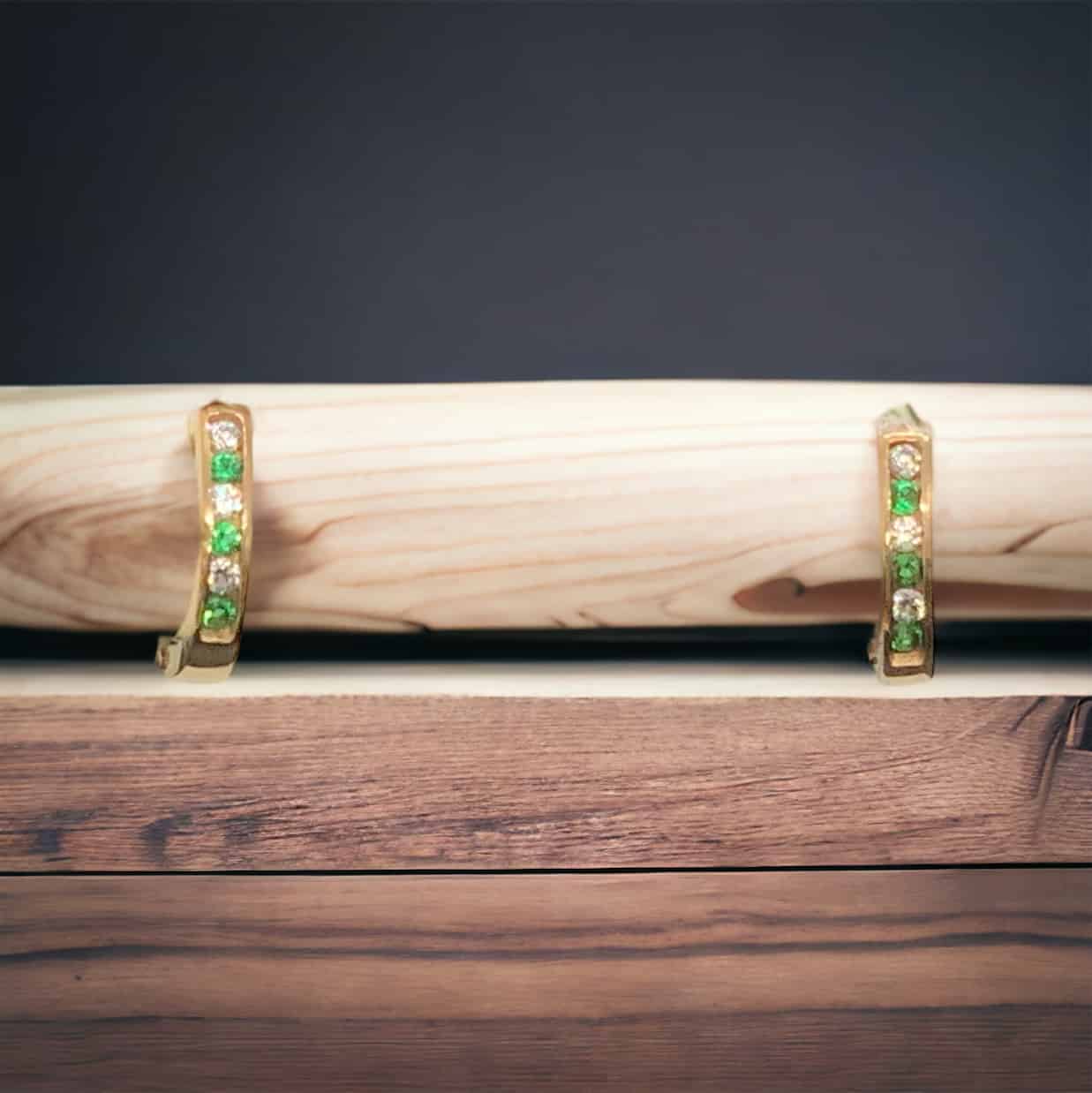 Emerald Diamond Earrings Emerald Platinum Jewelers MS Emerald Diamond Earrings