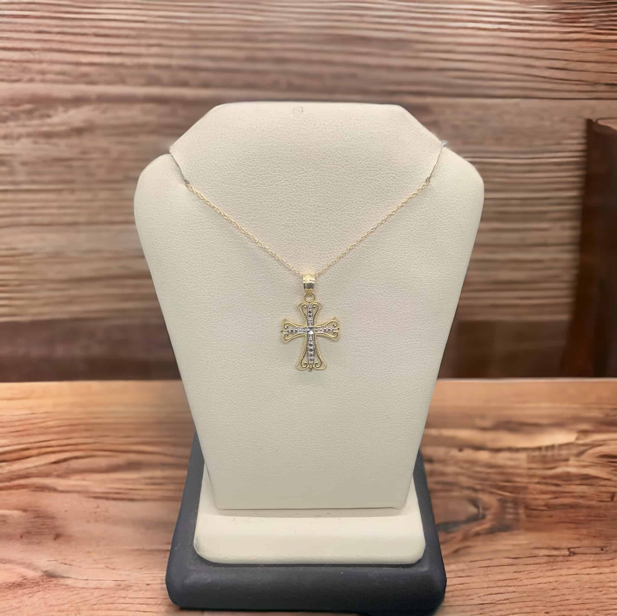 Gold Cross Necklace Cross Platinum Jewelers MS Gold Cross Necklace