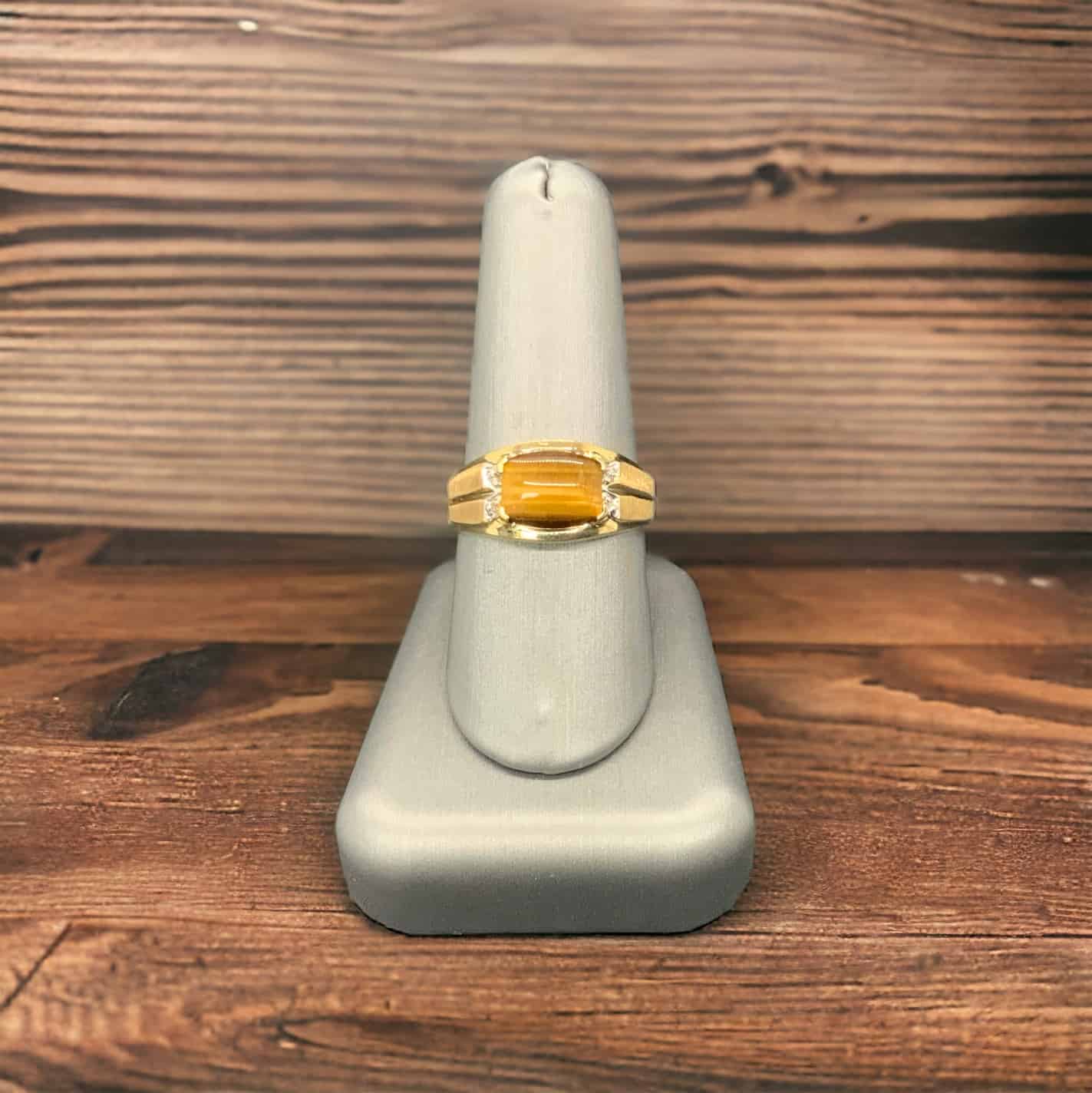 Men’s Tiger’s Eye Ring Mens Platinum Jewelers MS Men's Tiger's Eye Ring