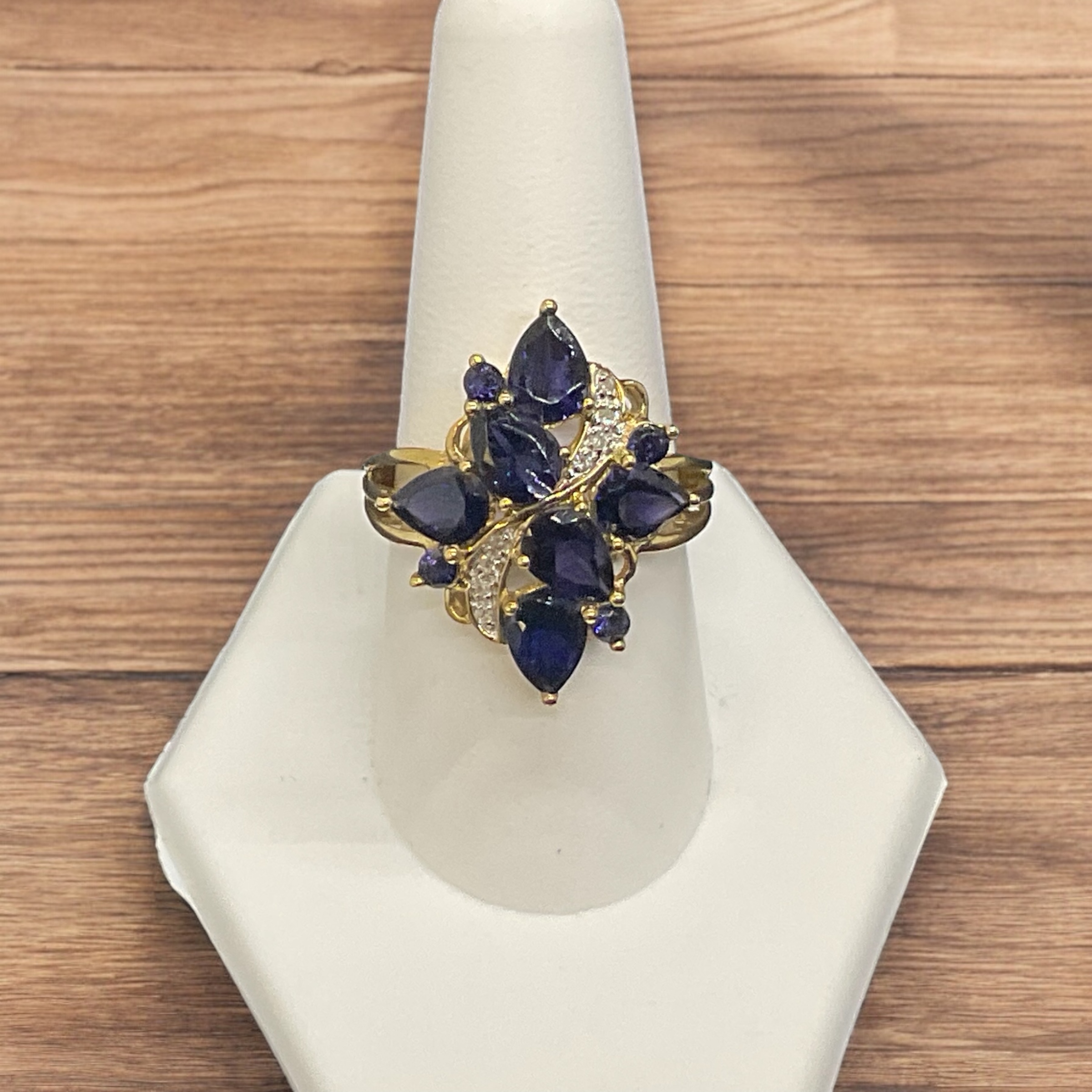 Sapphire Ring Cocktail Ring Platinum Jewelers MS Sapphire Ring