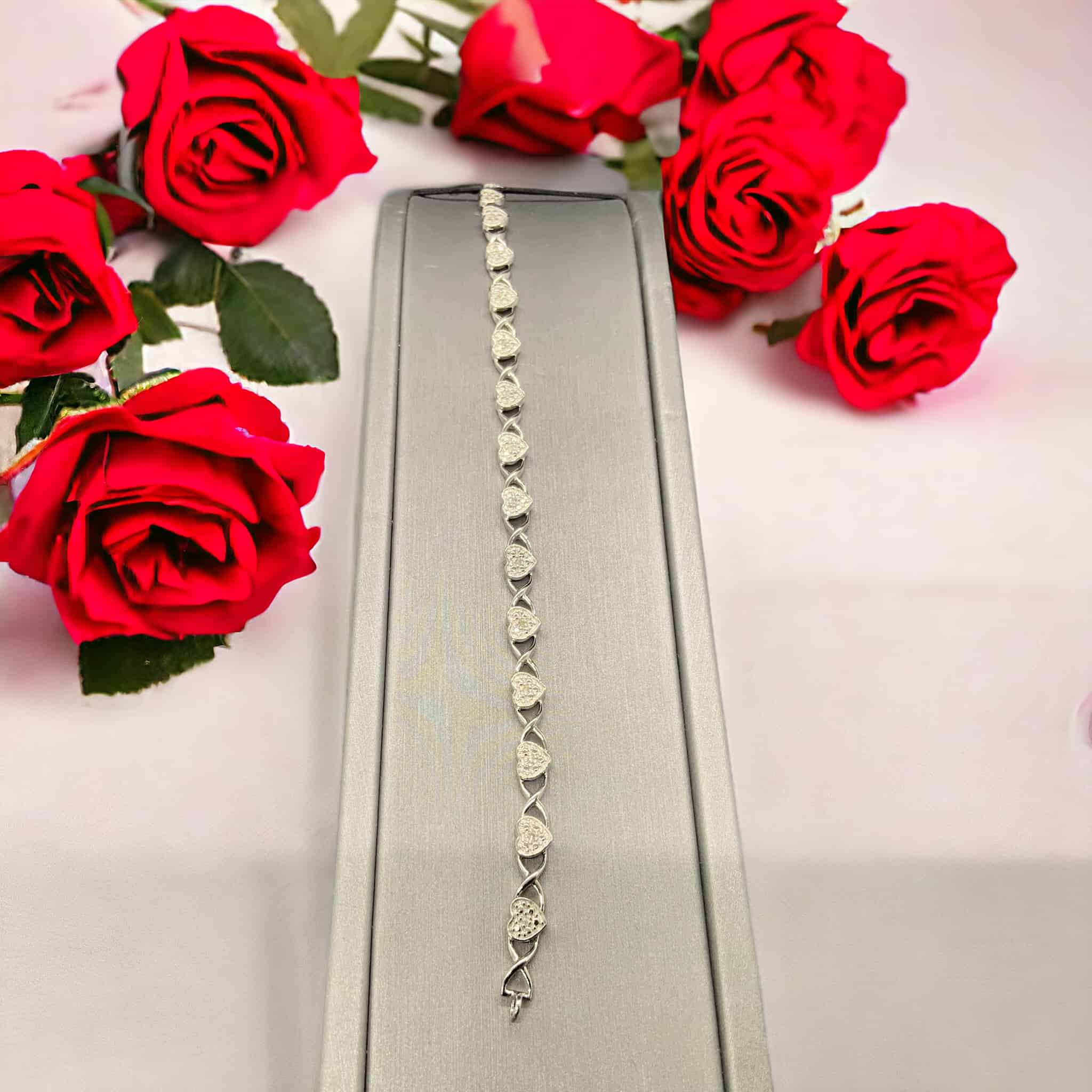 Diamond Bracelet Sterling Silver Bracelets Platinum Jewelers MS Diamond Bracelet Sterling Silver