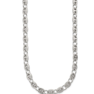 18″ Sterling Silver Anchor Link Necklace with 6.21 MM Width Silver Necklace Platinum Jewelers MS