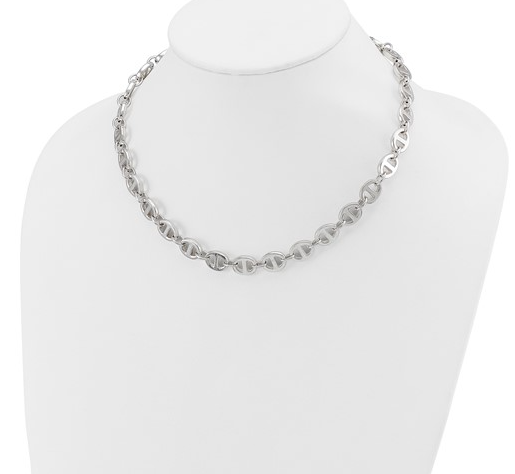 18″ Sterling Silver Mariner Link Necklace with 6.21 MM Width Silver Necklace Platinum Jewelers MS