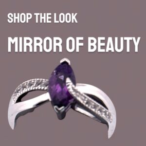 Marquise Amethyst Center Stone with White Topaz Accents on Sterling Silver Ring Amethyst Platinum Jewelers MS