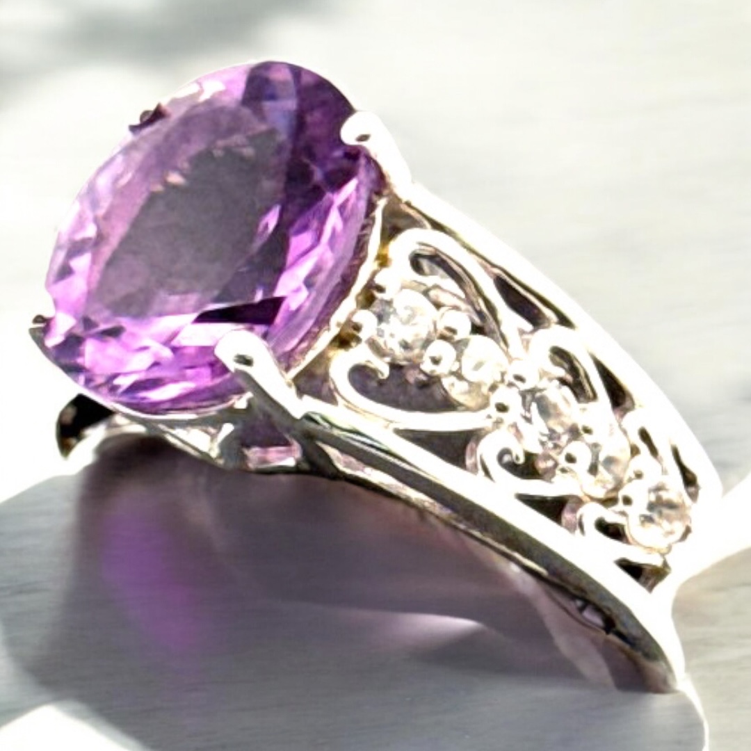 Oval Amethyst Amethyst Platinum Jewelers MS Oval Amethyst - Image 2