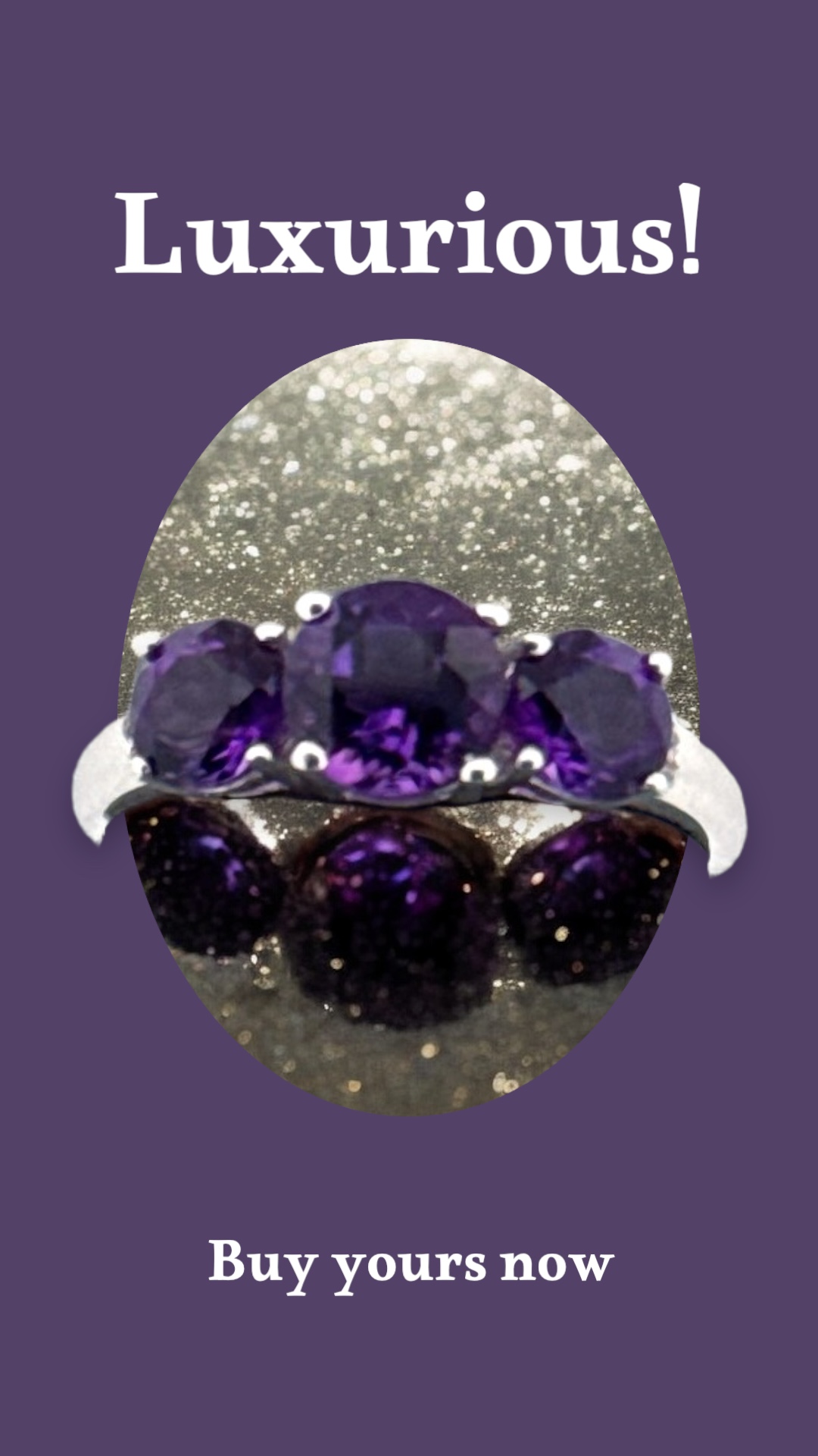 Round Amethyst and White Topaz Accent Sterling Silver Ring Amethyst Platinum Jewelers MS Round Amethyst and White Topaz Accent Sterling Silver Ring - Image 5